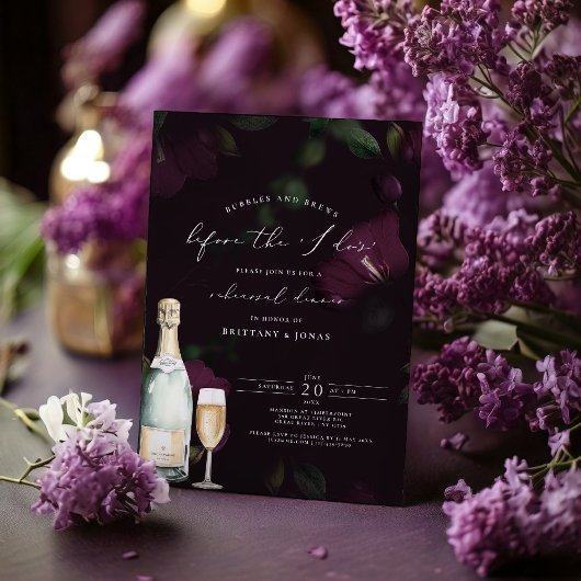 Bubbles & Brews voor de i do repetitie diner Kaart