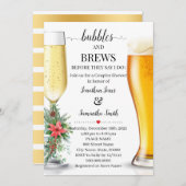 Bubbles & Brews voordat ik doe Kerstmis douche Kaart (Voorkant / Achterkant)