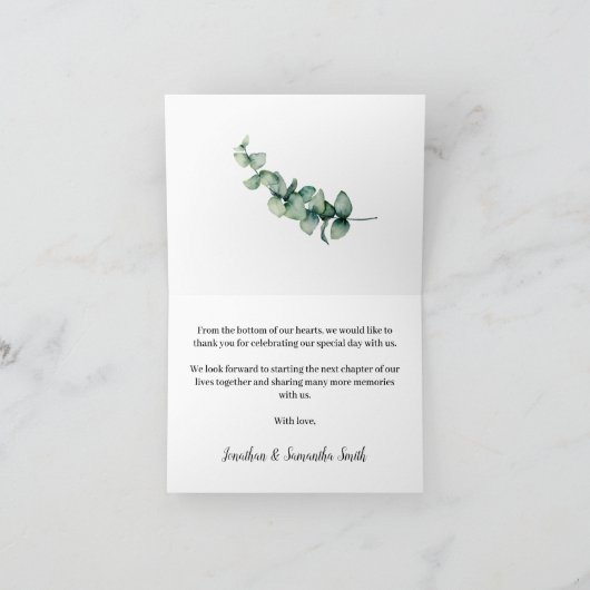 Bubbles & Brews Wedding vouwbaar Bedankkaart (Binnen)