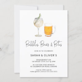 Bubbles & Brews Wine Verloving Uitnodiging