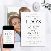 Bubbles & Brouwt Eenvoudig Script Fotodouche Kaart