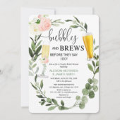 Bubbles brouwt roze groen koppels vrijgezellenfees kaart (Voorkant)