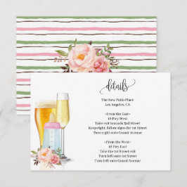 Bubbles & brouwt voor Baby door roze Baby shower Informatiekaartje
