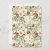 Bubbles Brunch & Bloom Bridal Shower Winter Floral Kaart (Achterkant)