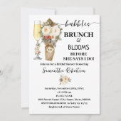 Bubbles Brunch & Bloom Bruidsuitnodiging Winter Bl Kaart (Voorkant)