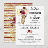 Bubbles Brunch & Blooms Marsala Vrijgezellenfeest  Kaart (Voorkant / Achterkant)