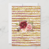 Bubbles Brunch & Blooms Marsala Vrijgezellenfeest Kaart (Achterkant)