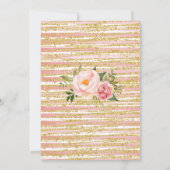 Bubbles Brunch & Blooms Roze Bloemen Verjaardag Kaart (Achterkant)