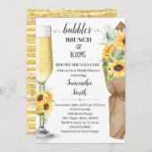 Bubbles Brunch & Blooms Sunflower Vrijgezellenfees Kaart (Voorkant / Achterkant)