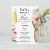 Bubbles Brunch & Blooms voor ik Vrijgezellenfeest  Kaart (Staand voorkant)