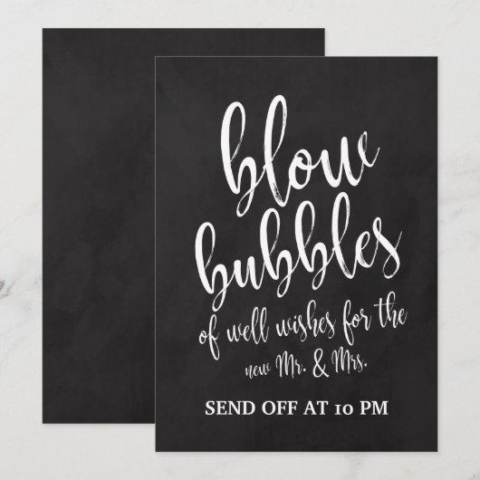 Bubbles die betaalbaar bord uitzenden kaart (Voorkant / Achterkant)