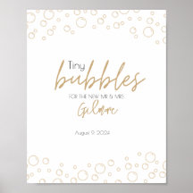Bubbles die Gold en Black Weduwen Poster afsturen 