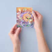 BUBBLES DIGITAL ART ACHTERGROND WALLPAPER SJABLONE FLYER (Hand)