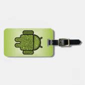 Bubbles Doodle Character voor de Android™-robot Bagagelabel (Voorkant horizontaal)
