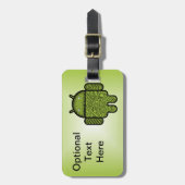Bubbles Doodle Character voor de Android™-robot Bagagelabel (Voorkant verticaal)