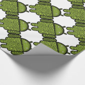 Bubbles Doodle Character voor de Android™-robot Cadeaupapier (Hoek)