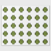 Bubbles Doodle Character voor de Android™-robot Cadeaupapier (Vlak)