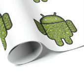 Bubbles Doodle Character voor de Android™-robot Cadeaupapier (Rol Hoek)