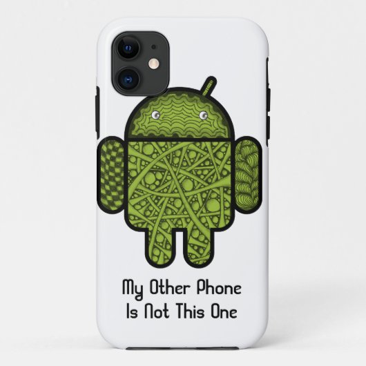 Bubbles Doodle Character voor de Android™-robot Case-Mate iPhone Case (Achterkant)