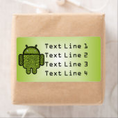 Bubbles Doodle Character voor de Android™-robot Etiket (Insitu)