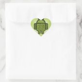 Bubbles Doodle Character voor de Android™-robot Hart Sticker (Tas)