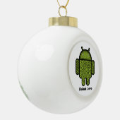 Bubbles Doodle Character voor de Android™-robot Keramische Bal Ornament (Links)