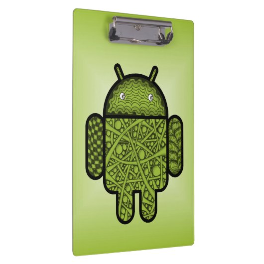 Bubbles Doodle Character voor de Android™-robot Klembord (Rechts)