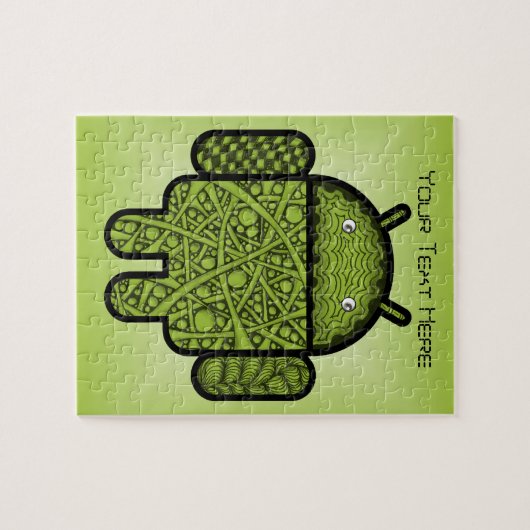 Bubbles Doodle Character voor de Android™-robot Legpuzzel (Horizontaal)