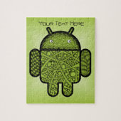 Bubbles Doodle Character voor de Android™-robot Legpuzzel (Verticaal)