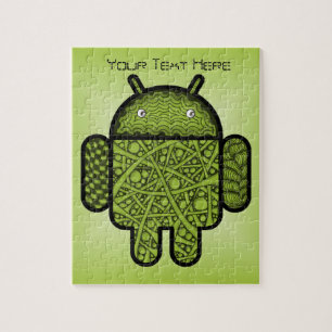 Bubbles Doodle Character voor de Android™-robot Legpuzzel