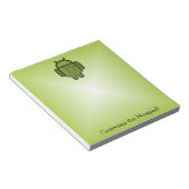 Bubbles Doodle Character voor de Android™-robot Notitieblok (Schuin)