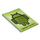 Bubbles Doodle Character voor de Android™-robot Notitieboek (Rechterzijde)