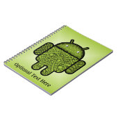 Bubbles Doodle Character voor de Android™-robot Notitieboek (Linkerzijde)