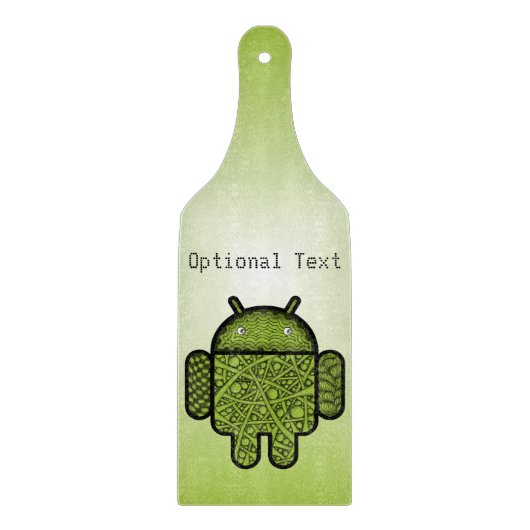 Bubbles Doodle Character voor de Android™-robot Snijplank (Voorkant)
