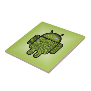 Bubbles Doodle Character voor de Android™-robot Tegeltje