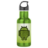 Bubbles Doodle Character voor de Android™-robot Waterfles (Voorkant)