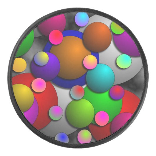 Bubbles door Kenneth Yoncich Hockey Puck (Voorkant)