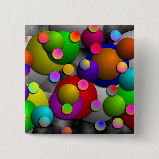 Bubbles door Kenneth Yoncich Vierkante Button 5,1 Cm (Voorkant)