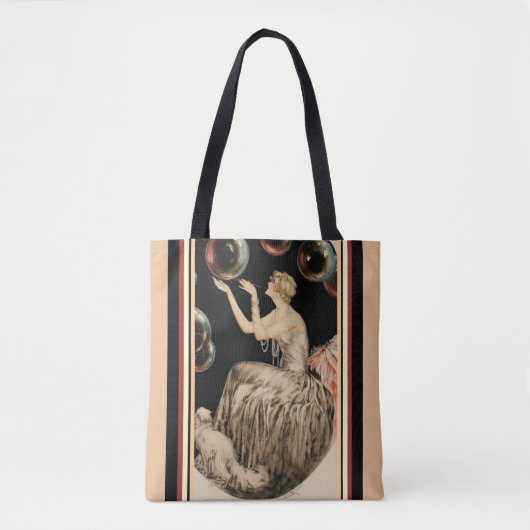 "Bubbles" door Louis Icart - Art Deco-Tas Tote Bag (Voorkant)