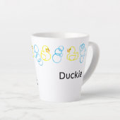 Bubbles & Eenden Badtijd Gepersonaliseerde Latte M Mok (Rechterhoek)