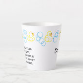 Bubbles & Eenden Badtijd Gepersonaliseerde Latte M Mok (Voorkant)