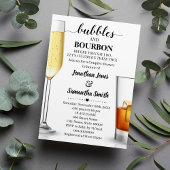 Bubbles en bourbon voor ik paren douche Inv Kaart