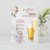Bubbles en breikoppels — Shower Invitation Kaart (Staand voorkant)