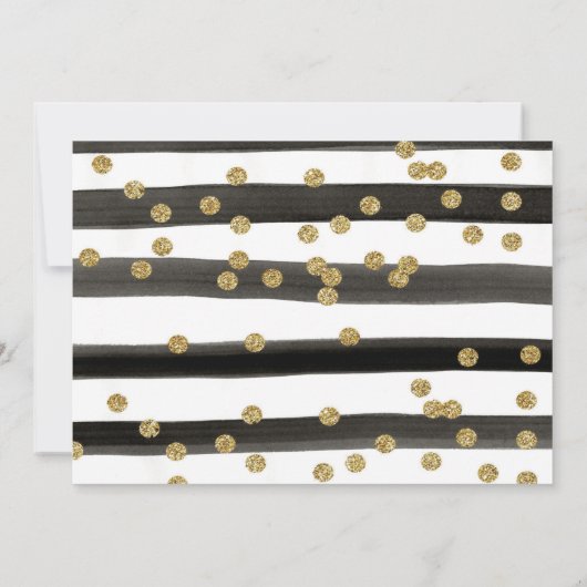 Bubbles en Brew Black en Gold Adult Birthday Kaart (Achterkant)