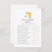 Bubbles en Brew Couple's Shower Trivia games Kaart (Voorkant / Achterkant)