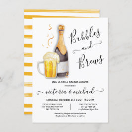Bubbles en Brews Couples Shower champagne beer Kaart