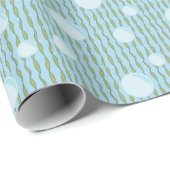 Bubbles en zeewier, overlooppapier cadeaupapier (Rol Hoek)