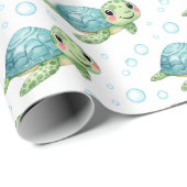 Bubbles & Fins Children's Birthday Cadeaupapier (Rol Hoek)