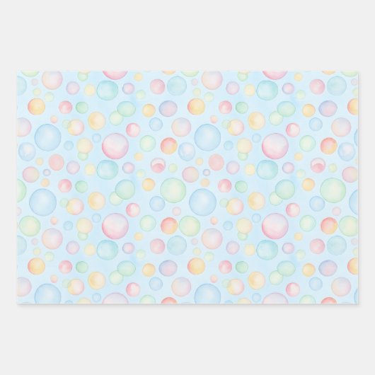 Bubbles & Fins Children's Birthday Inpakpapier Vel (Voorkant 2)