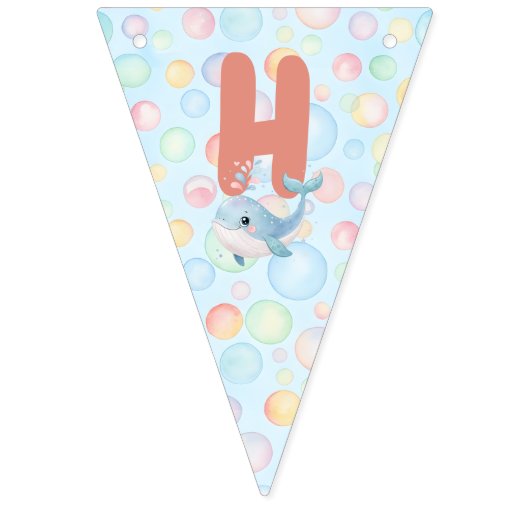 Bubbles & Fins Children's Birthday Vlaggetjes (Tweede vlag)
